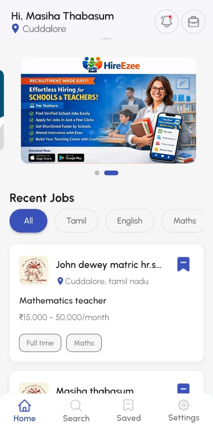 HireEzee Seeker app screenshot 2